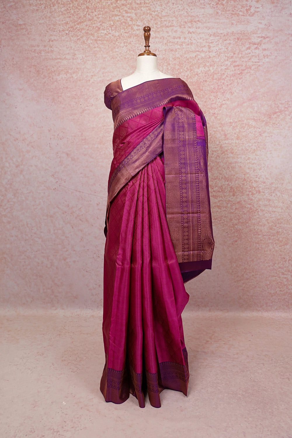 Wine Kancheepuram Silk Saree