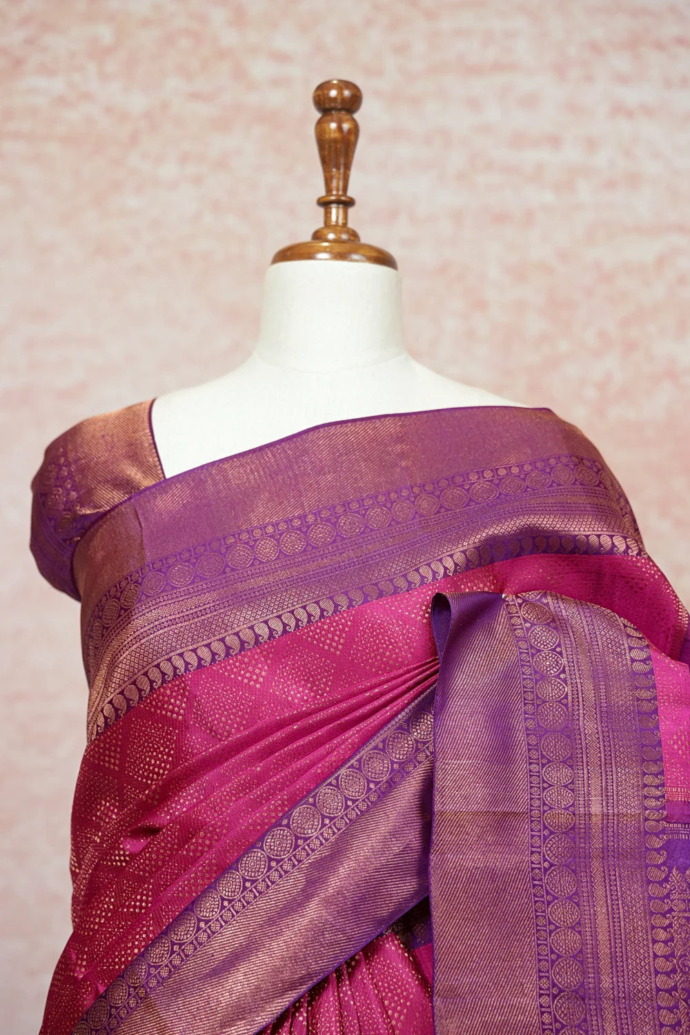 Wine Kancheepuram Silk Saree