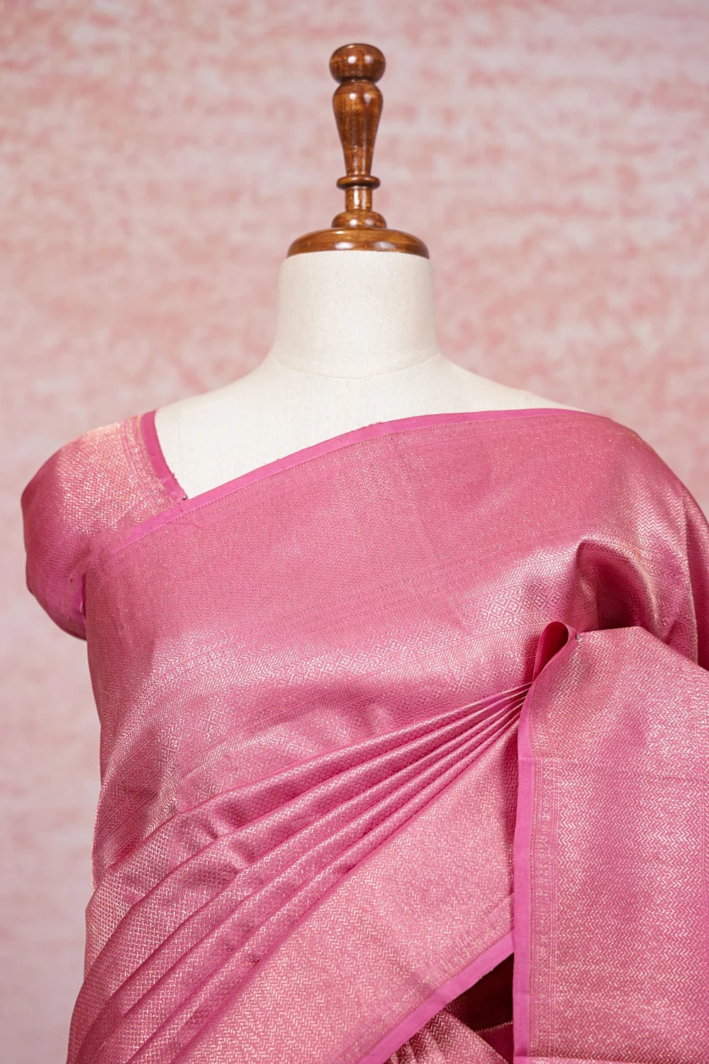 Lotus Pink Kancheepuram Silk Saree