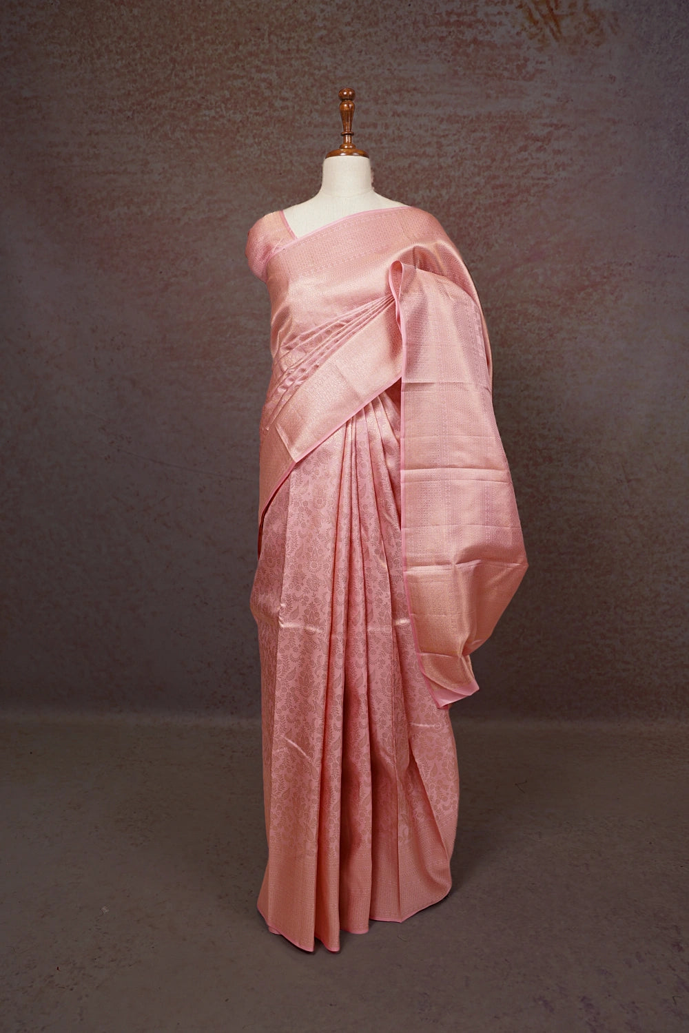 Baby Pink Kancheepuram Saree