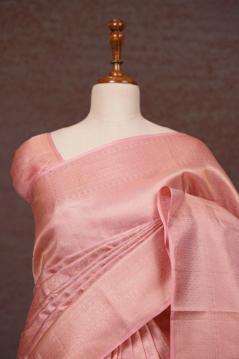 Baby Pink Kancheepuram Saree