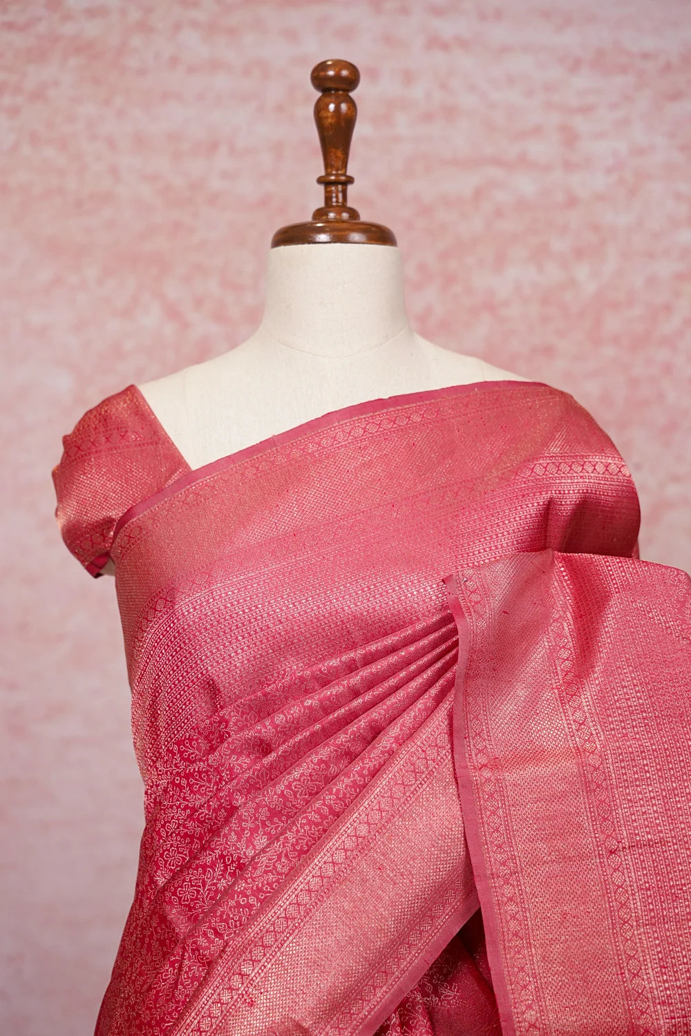 Lotus Pink Kancheepuram Silk Saree