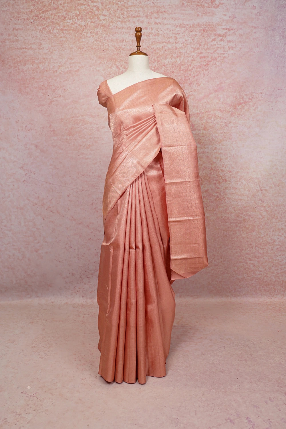 Champagne Color Kancheepuram Silk Saree