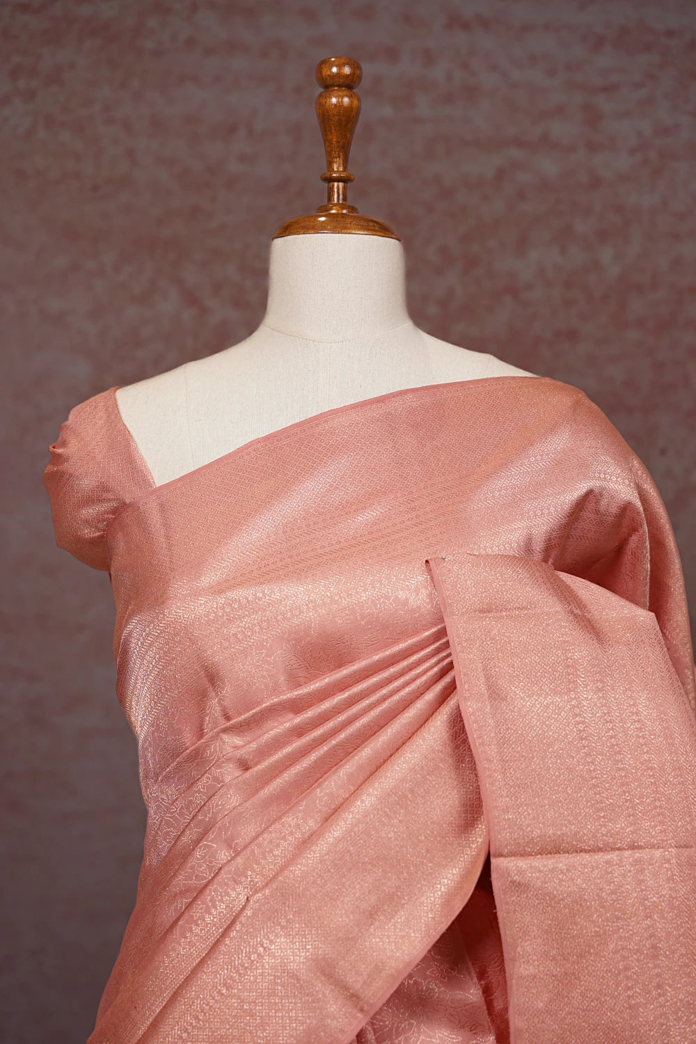 Champagne Color Kancheepuram Silk Saree