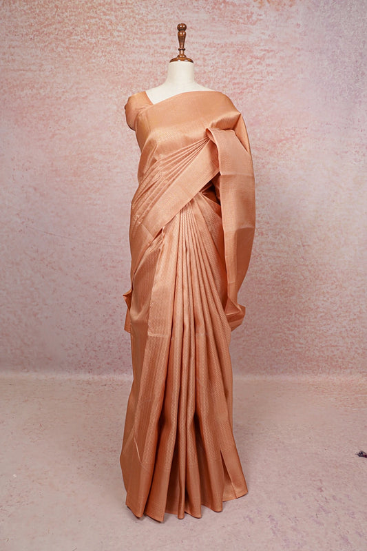 Champagne Color Kancheepuram Silk Saree