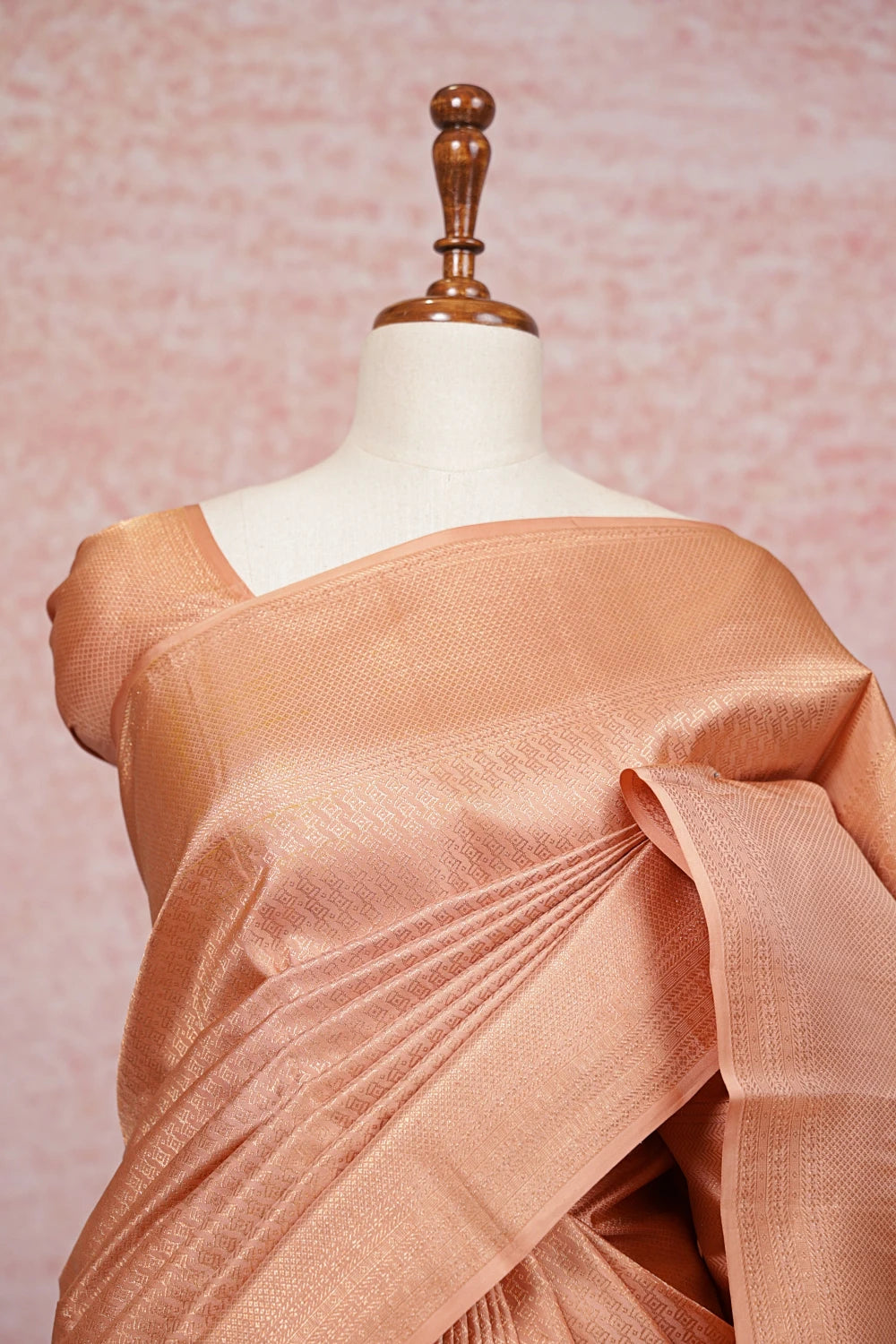 Champagne Color Kancheepuram Silk Saree