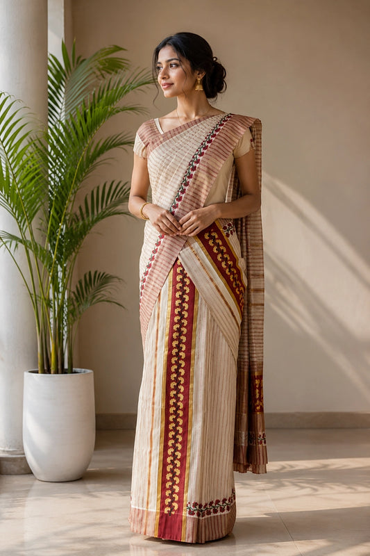 Golden Tissue Kerala Set Mundu - Seematti