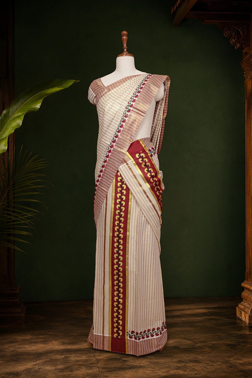 Golden Tissue Kerala Set Mundu