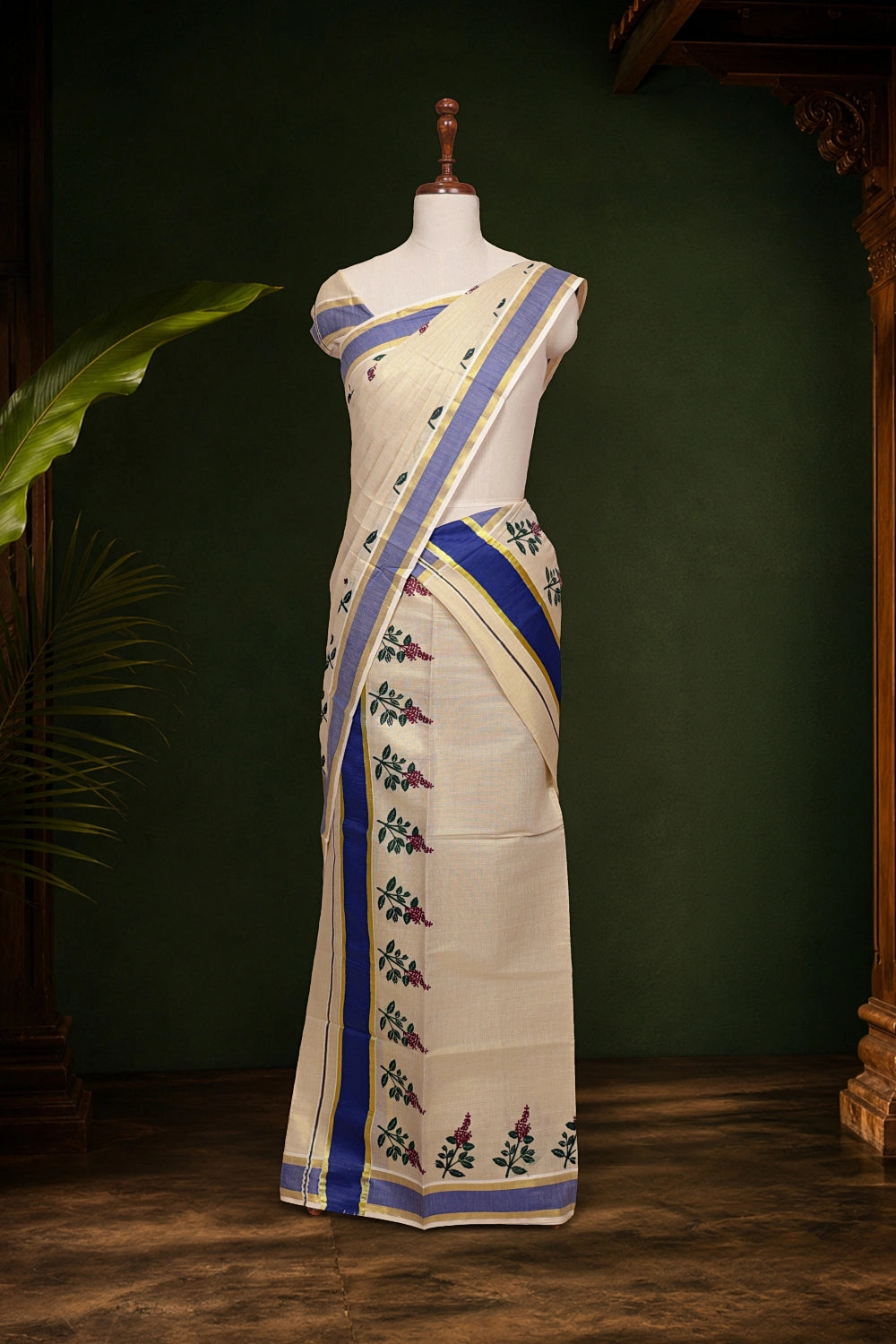 Golden Tissue Kerala Set Mundu