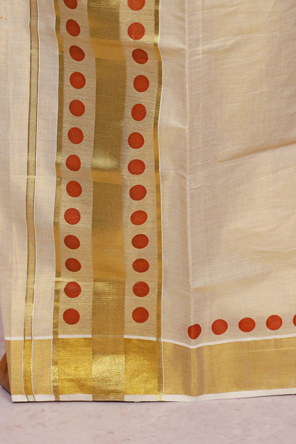 Golden Tissue Kerala Set Mundu - Seematti