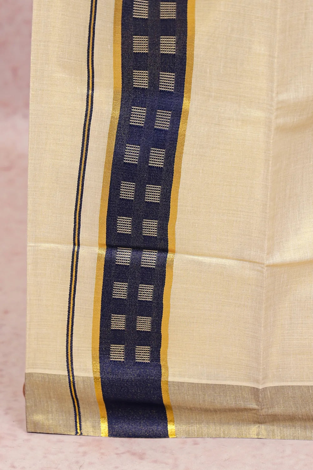 Golden Tissue Kerala Set Mundu