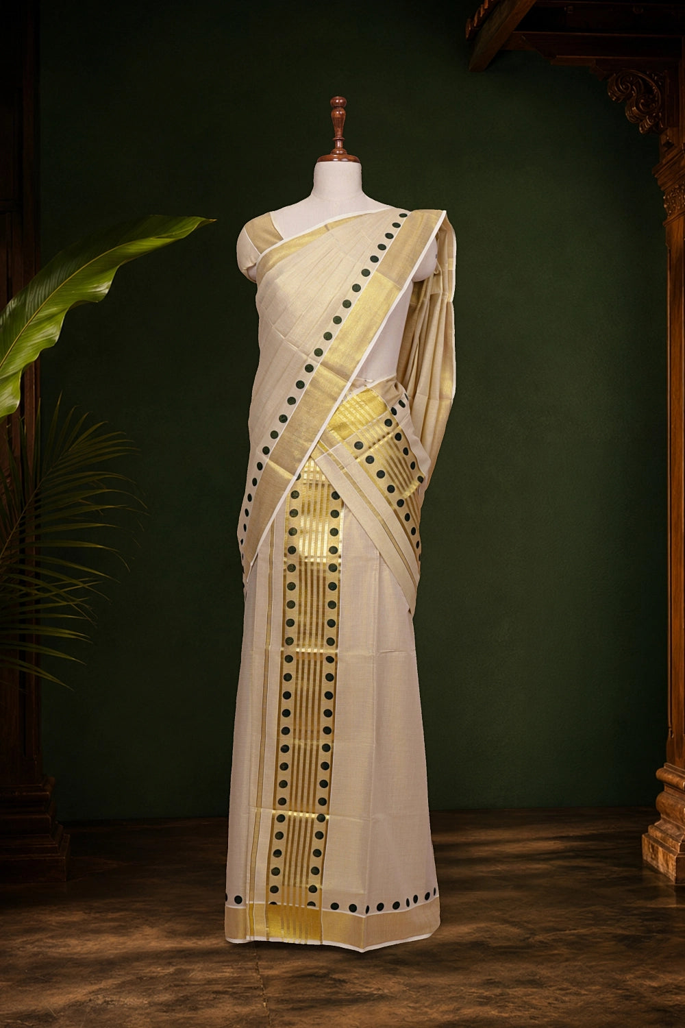 Golden Tissue Kerala Set Mundu