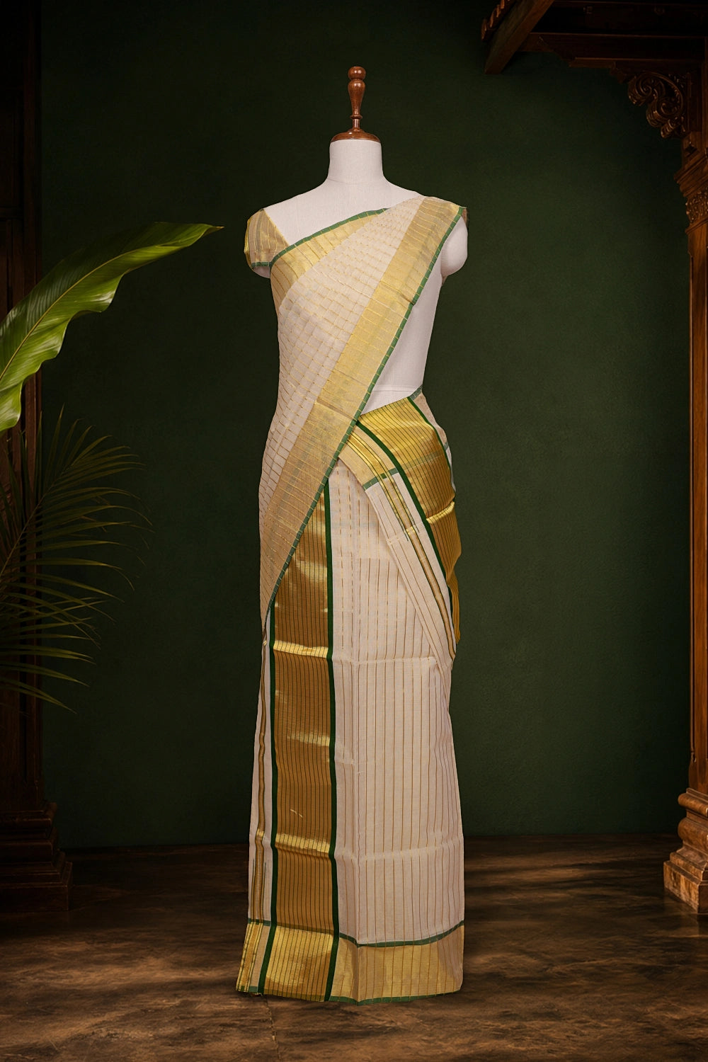 Golden Tissue Kerala Set Mundu
