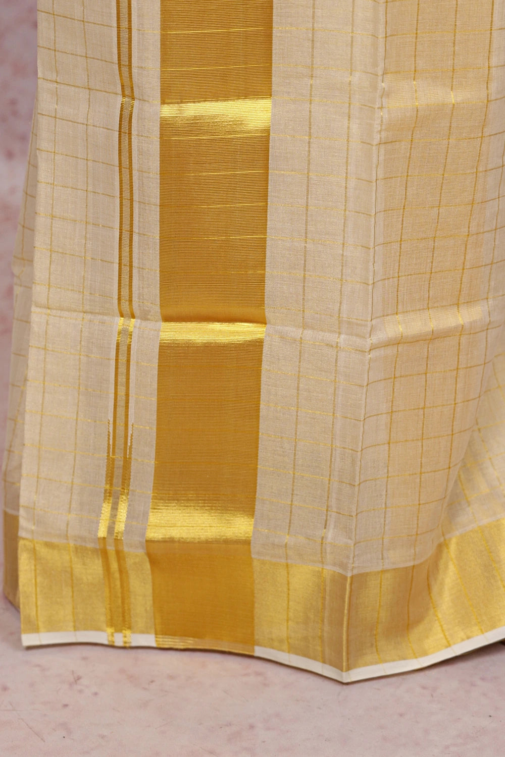 Golden Tissue Kerala Set Mundu