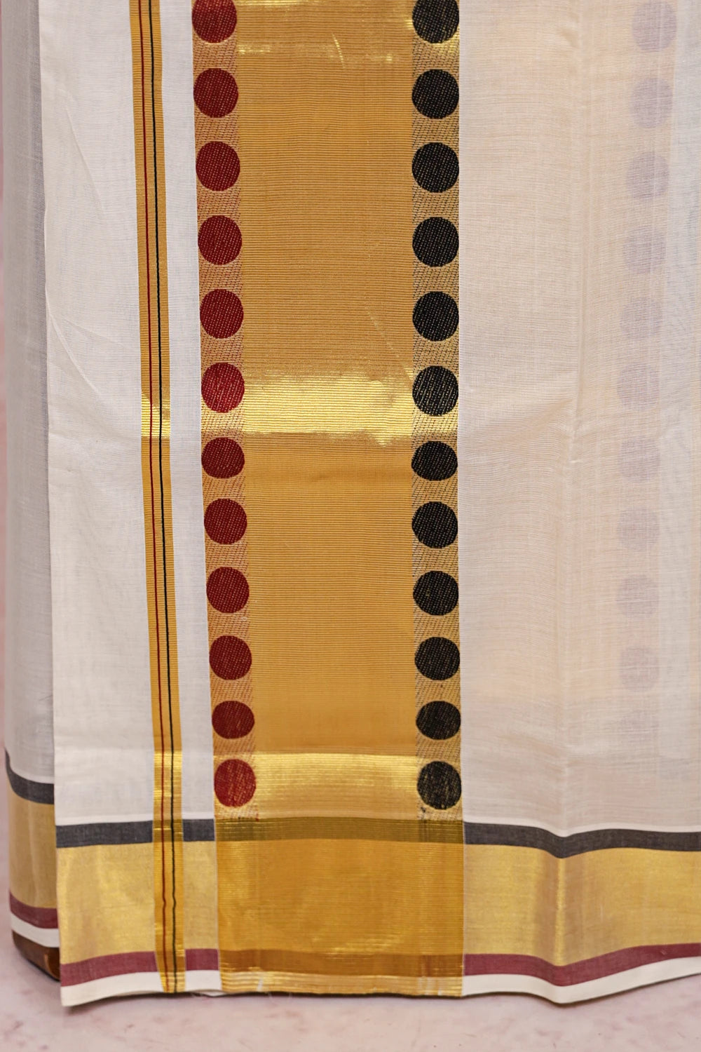 Off white Cotton Kerala Set Mundu