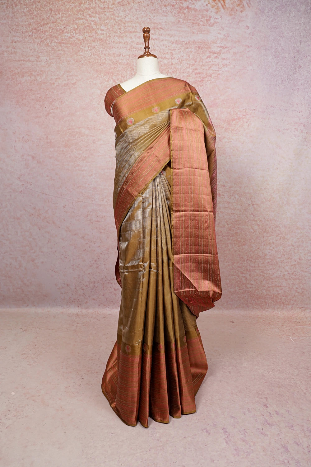 Saddle Brown Color Kancheepuram Silk Saree