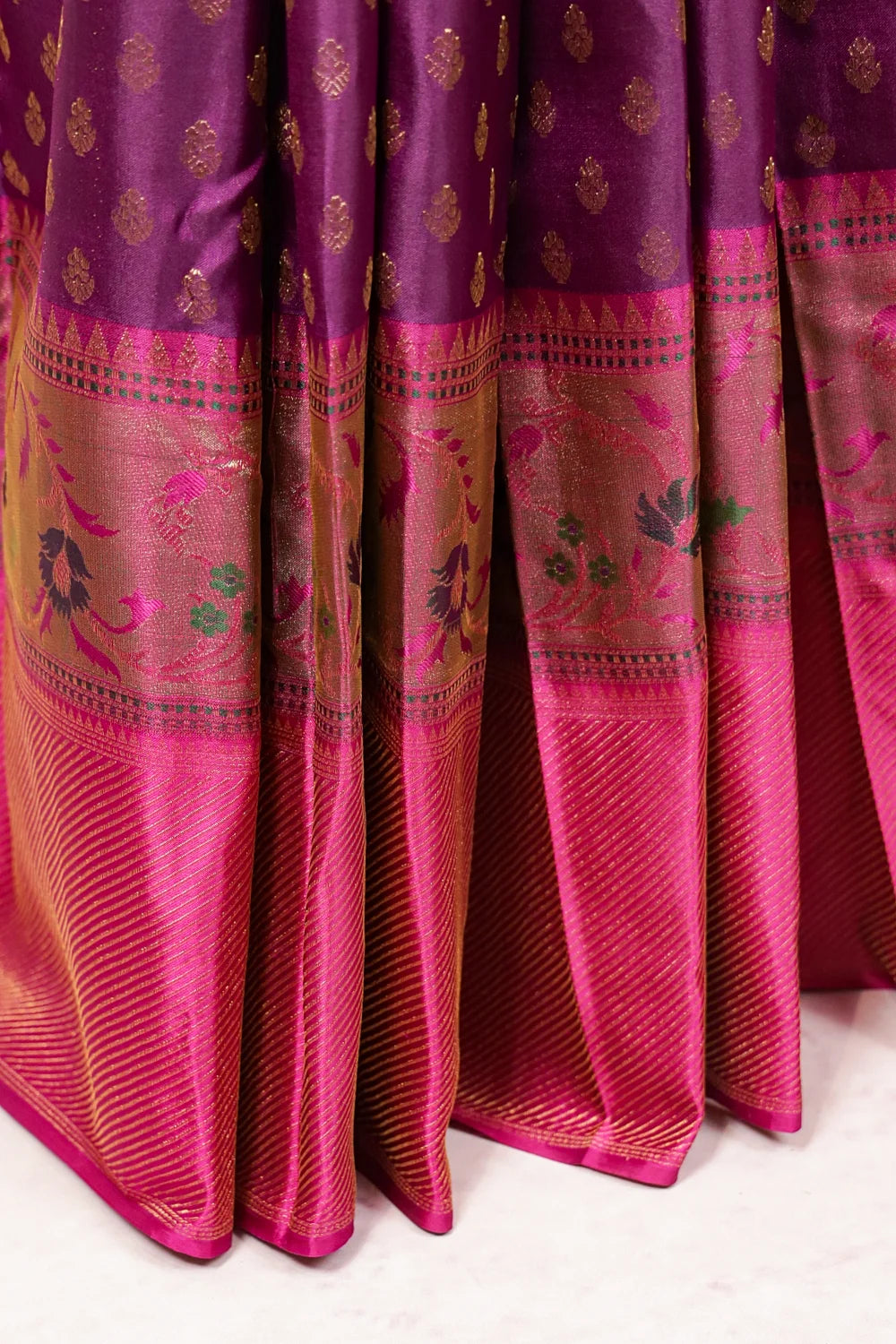 Purple Kancheepuram Silk Saree