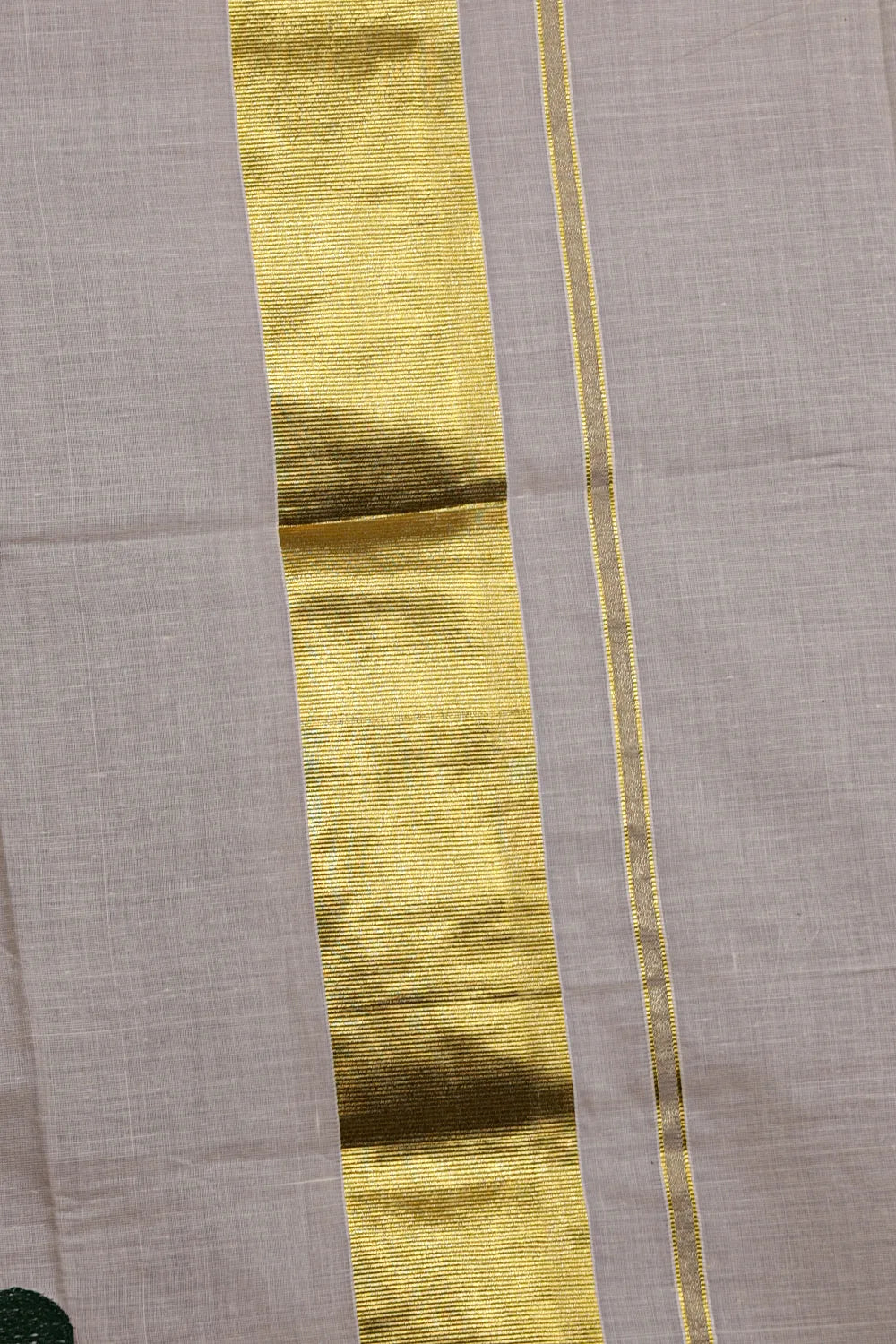 Off White Cotton Kerala Saree