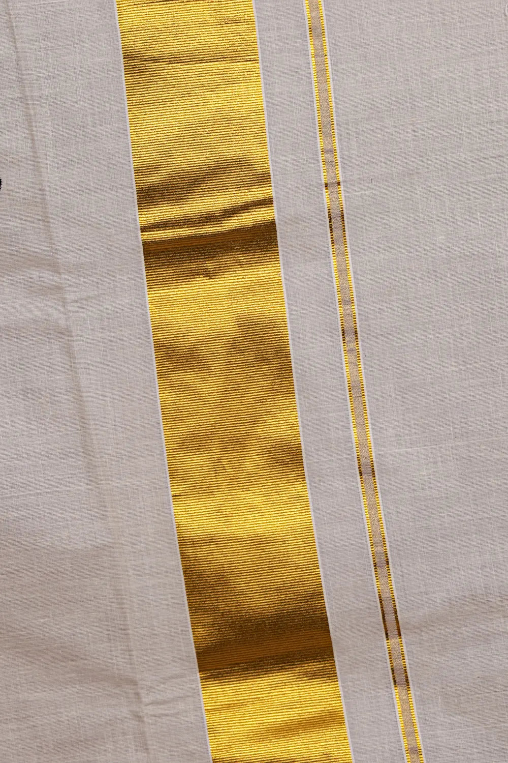 Off White Cotton Kerala Saree