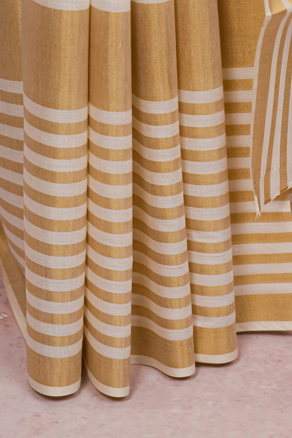 Off White Cotton Kerala Saree