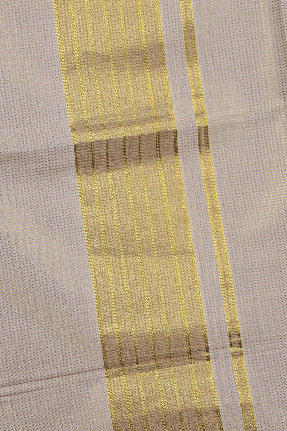 Off White Cotton Kerala Saree