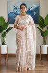 Off White Cotton Kerala Saree