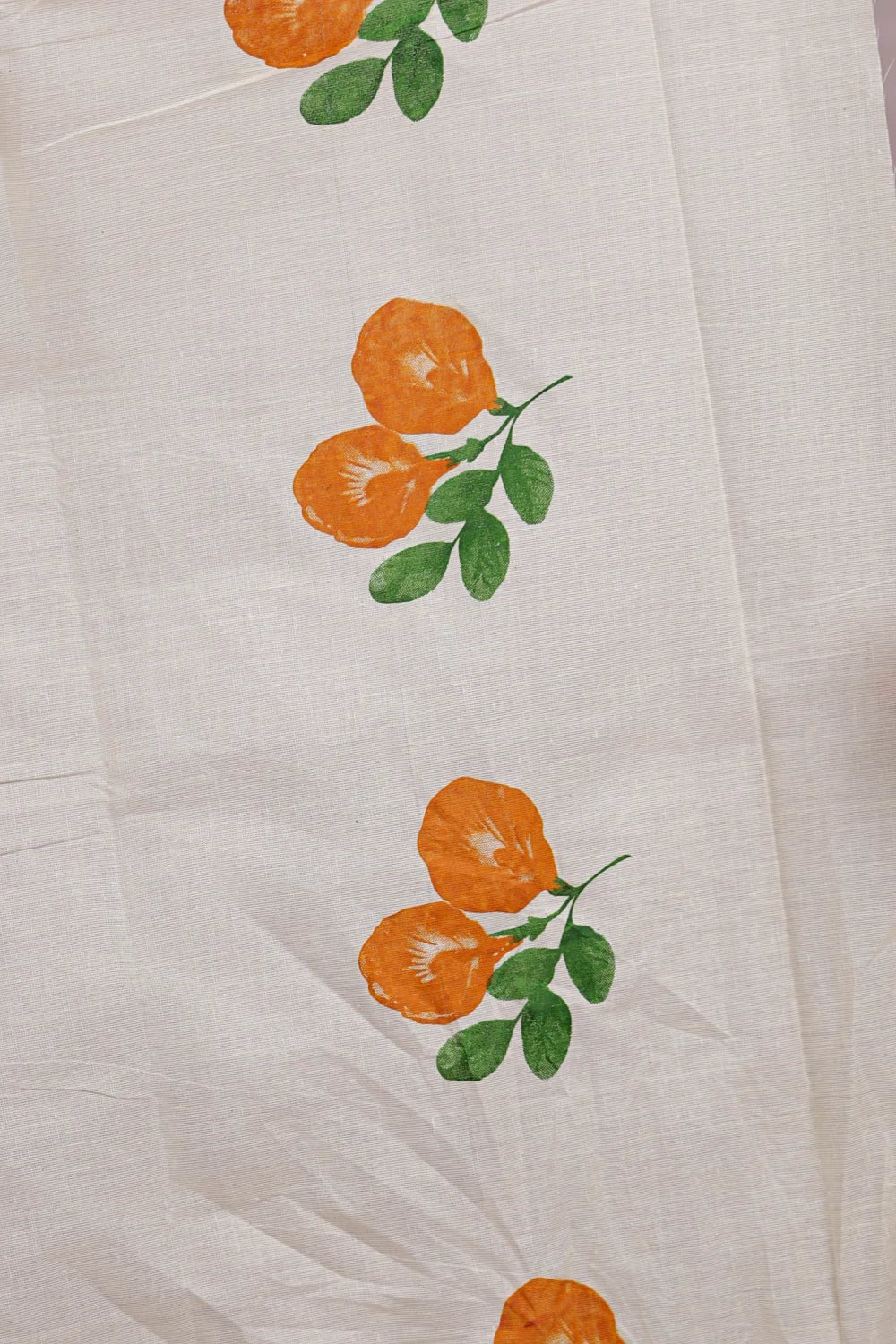 Off White Cotton Kerala Set Mundu