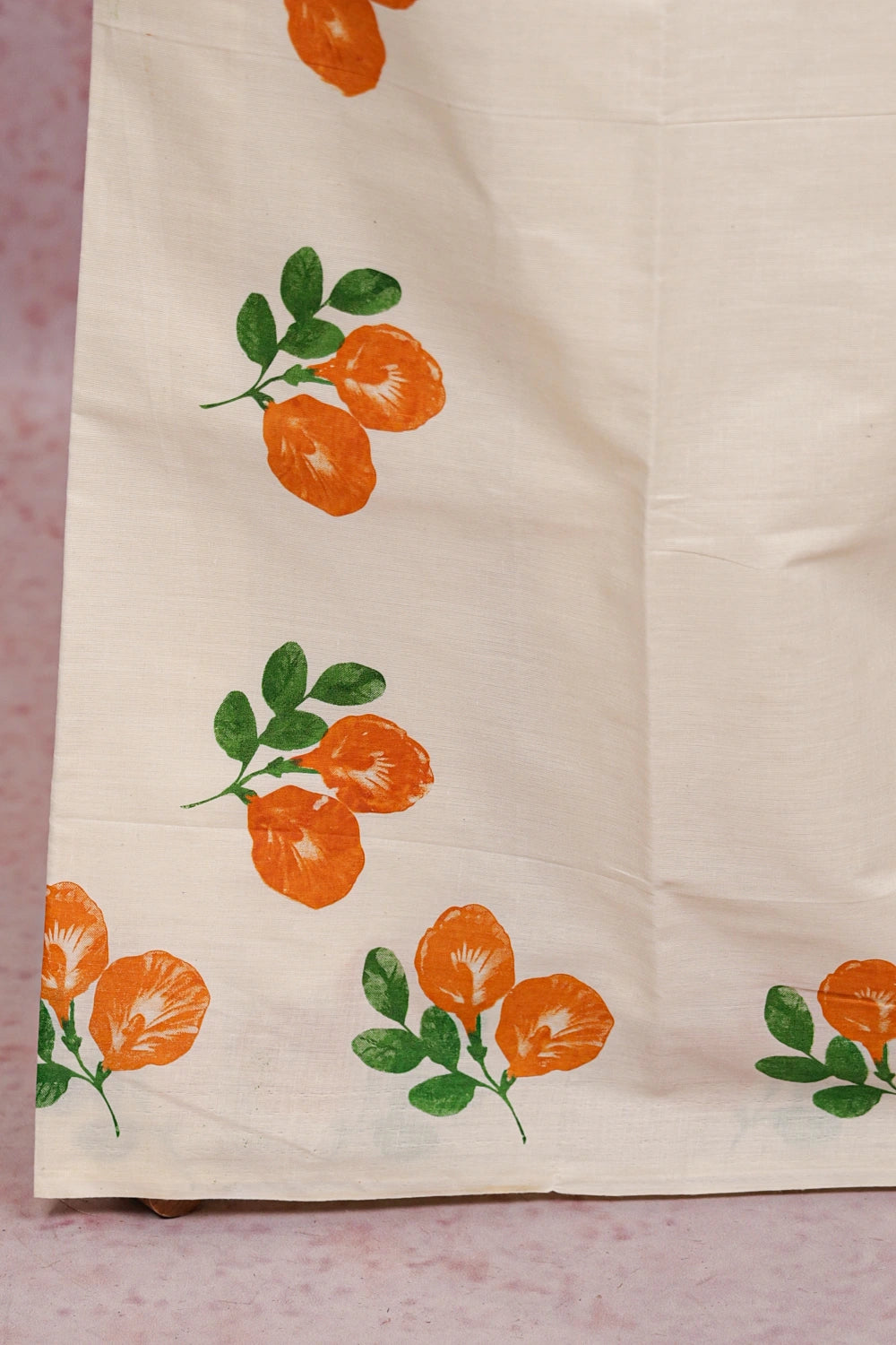 Off White Cotton Kerala Set Mundu