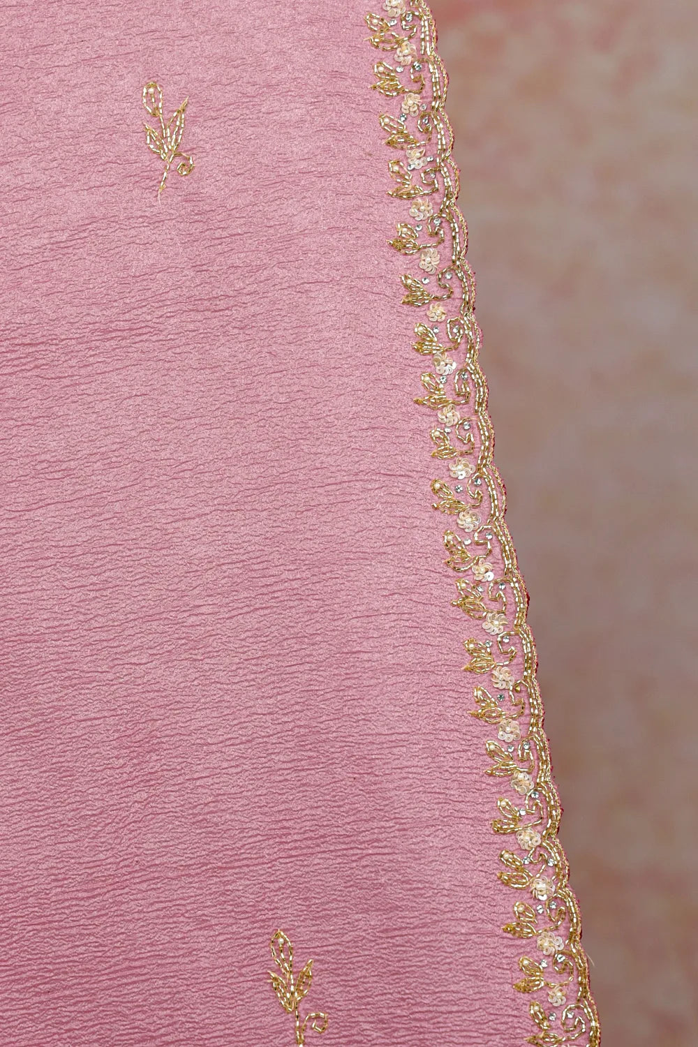 Onion Pink Crush Organza Saree