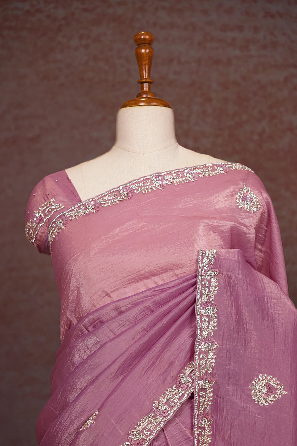 Light Lavender Organza Saree
