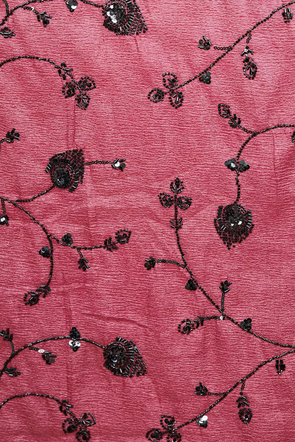 Beetroot Color Crush Organza Saree