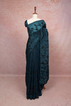 Peacock Green Organza Saree - Seematti