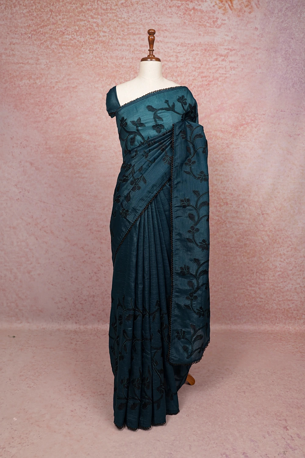 Peacock Green Organza Saree