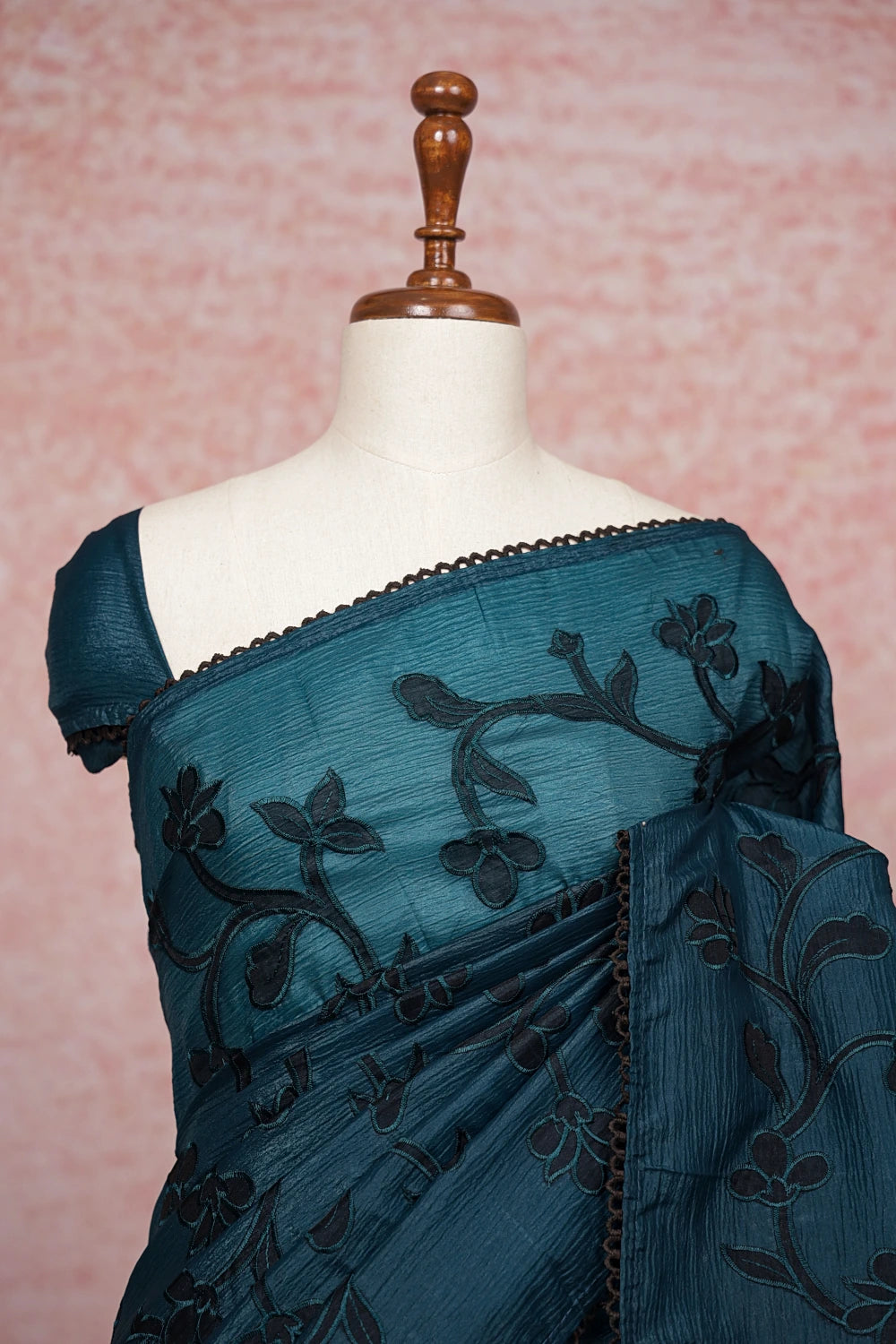 Peacock Green Organza Saree