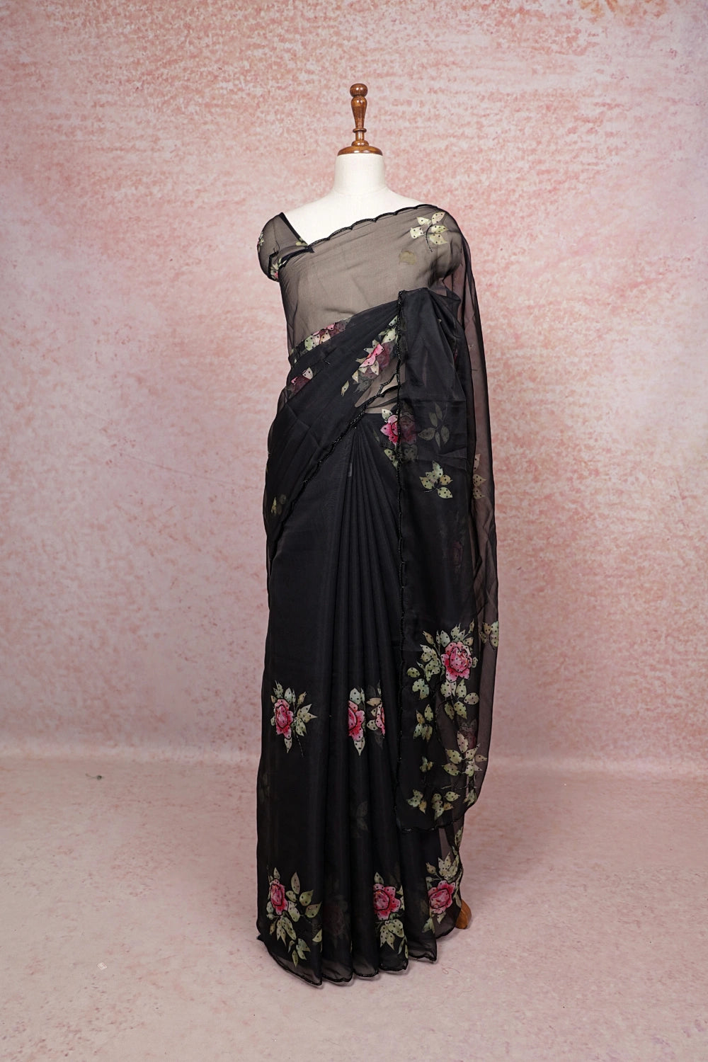 Black Organza Saree