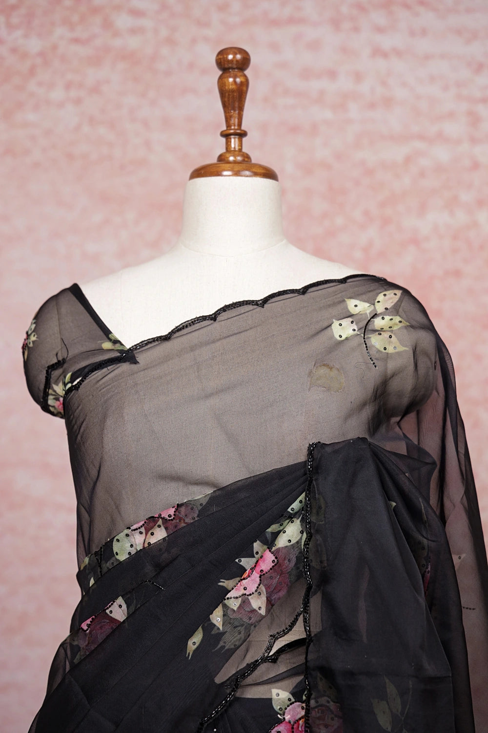 Black Organza Saree