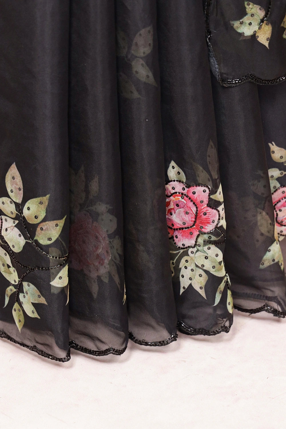 Black Organza Saree