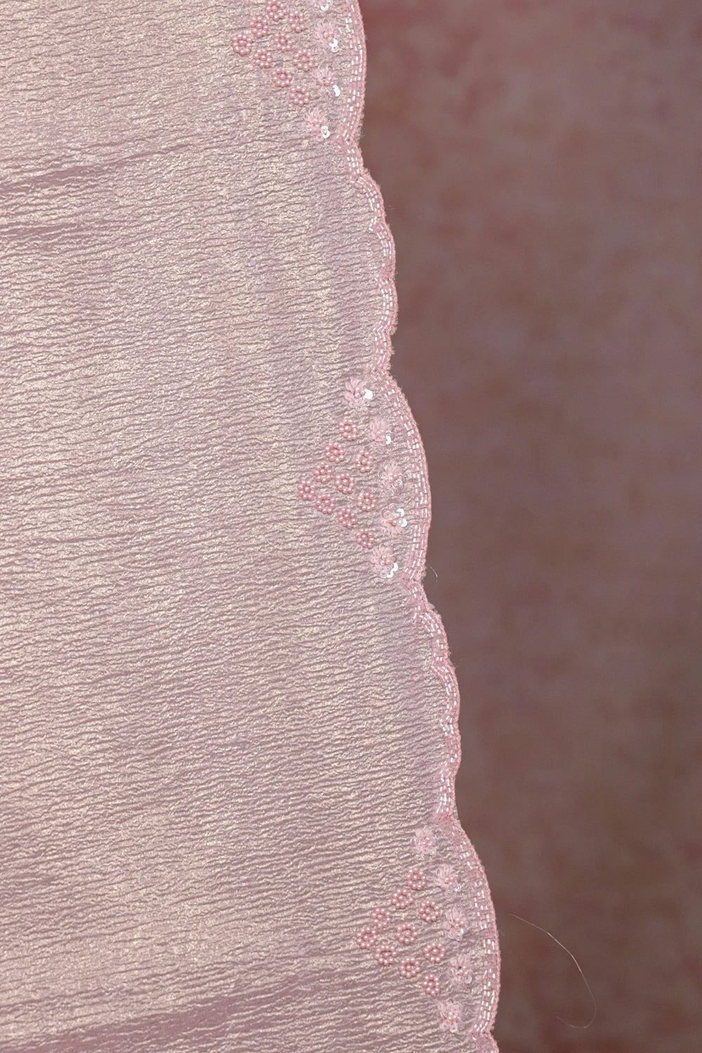 Baby Pink Tissue Organza Saree