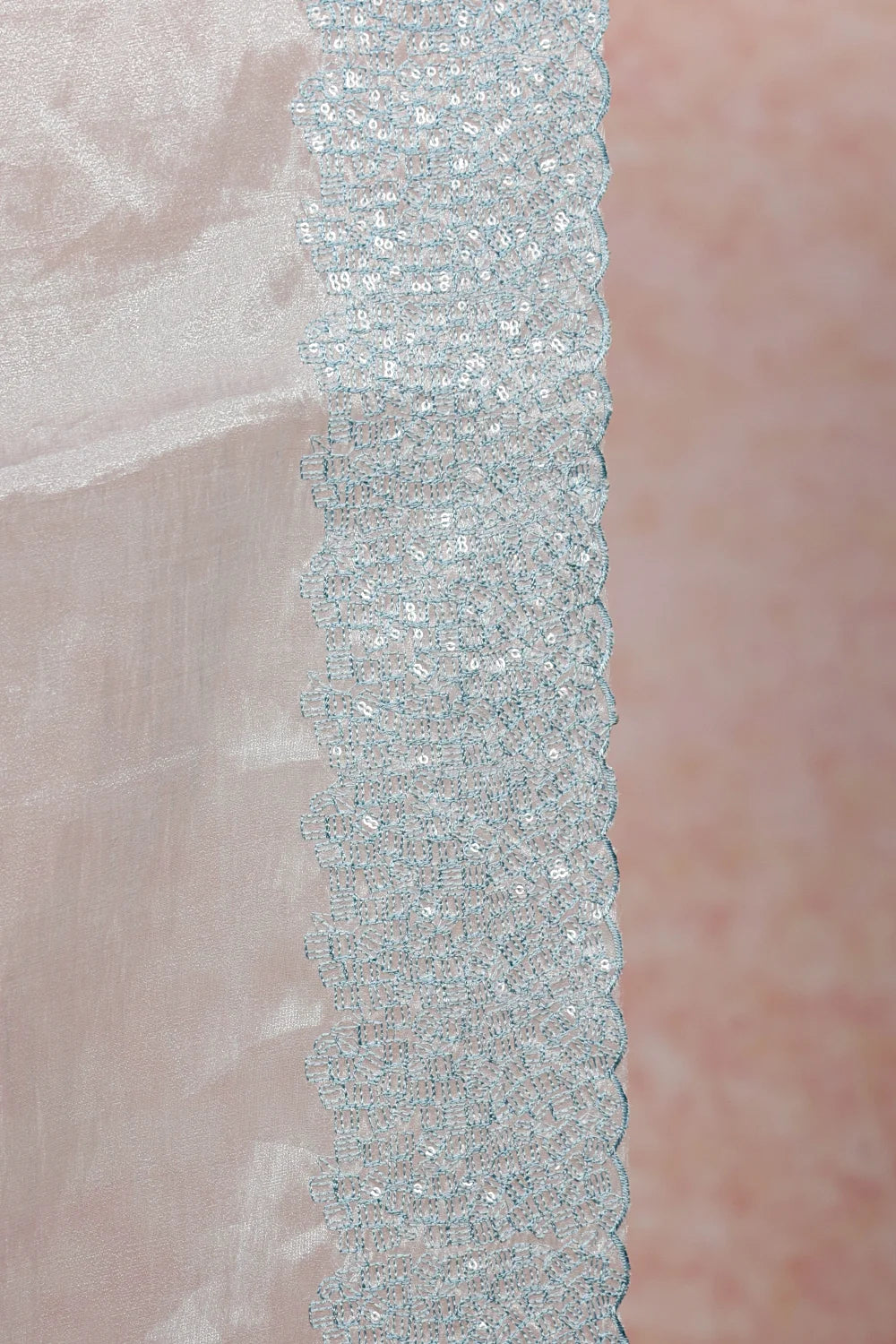 Sky Blue Glass Organza Saree