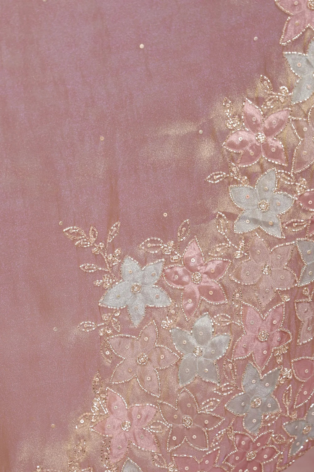 Lavender Tissue Organza Saree
