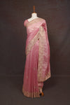 Lotus Pink Crush Organza Saree - Seematti