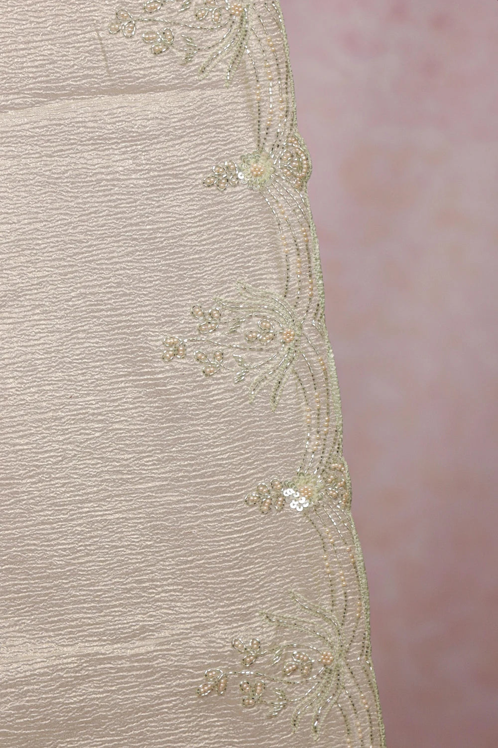 Pista Green Crush Organza Saree