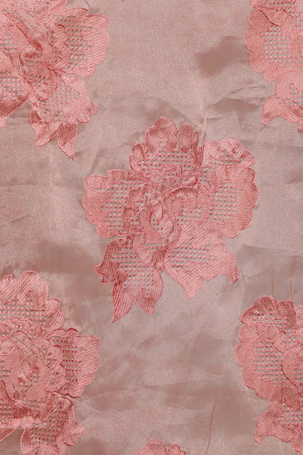 Peach Glass Organza Saree