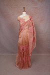 Peach Glass Organza Saree - Seematti