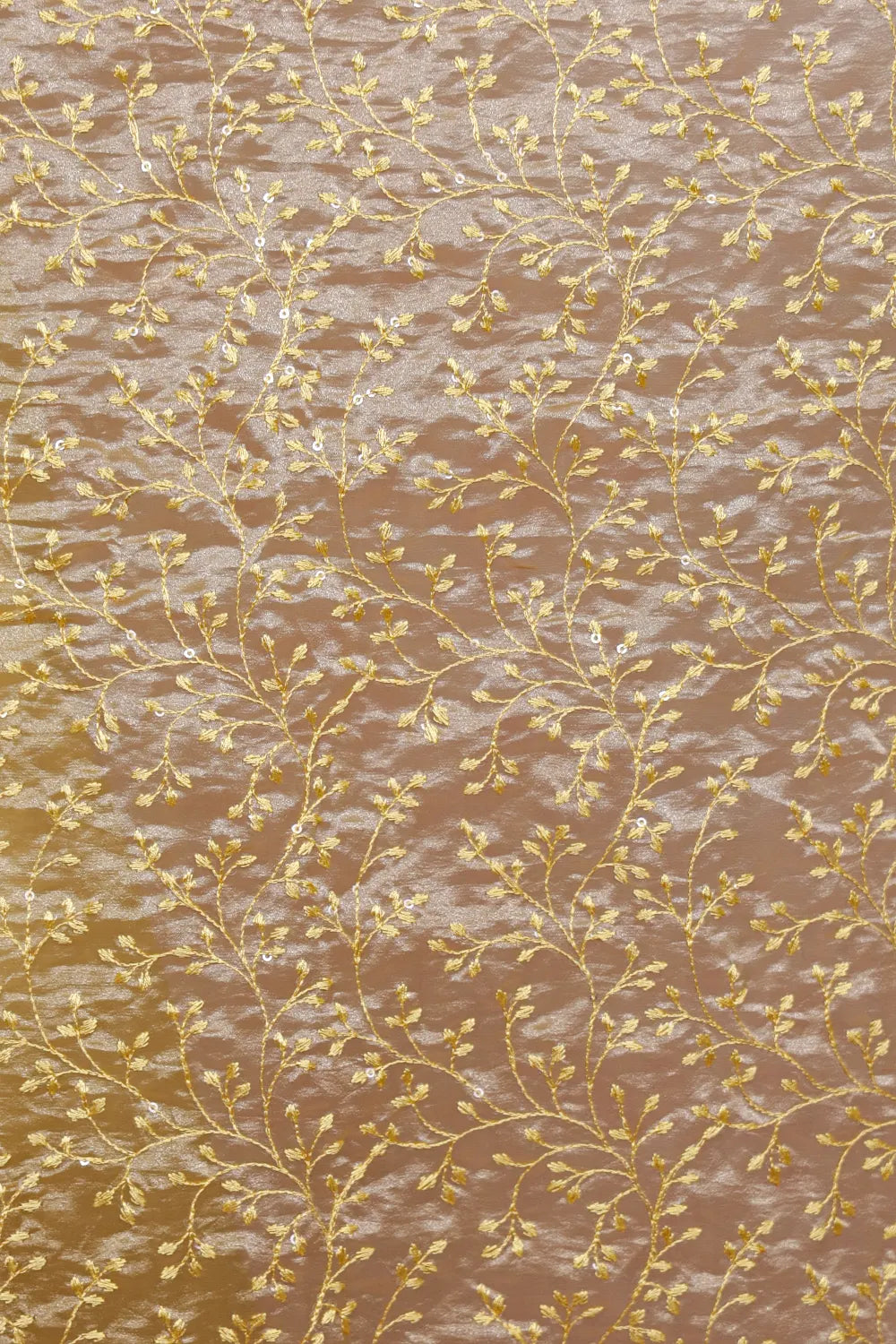 Yellow Glass Organza Saree