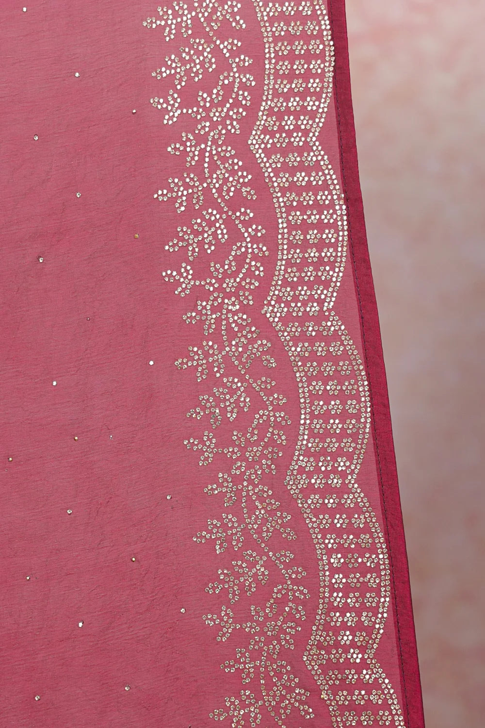 Wine Velvet Organza Saree