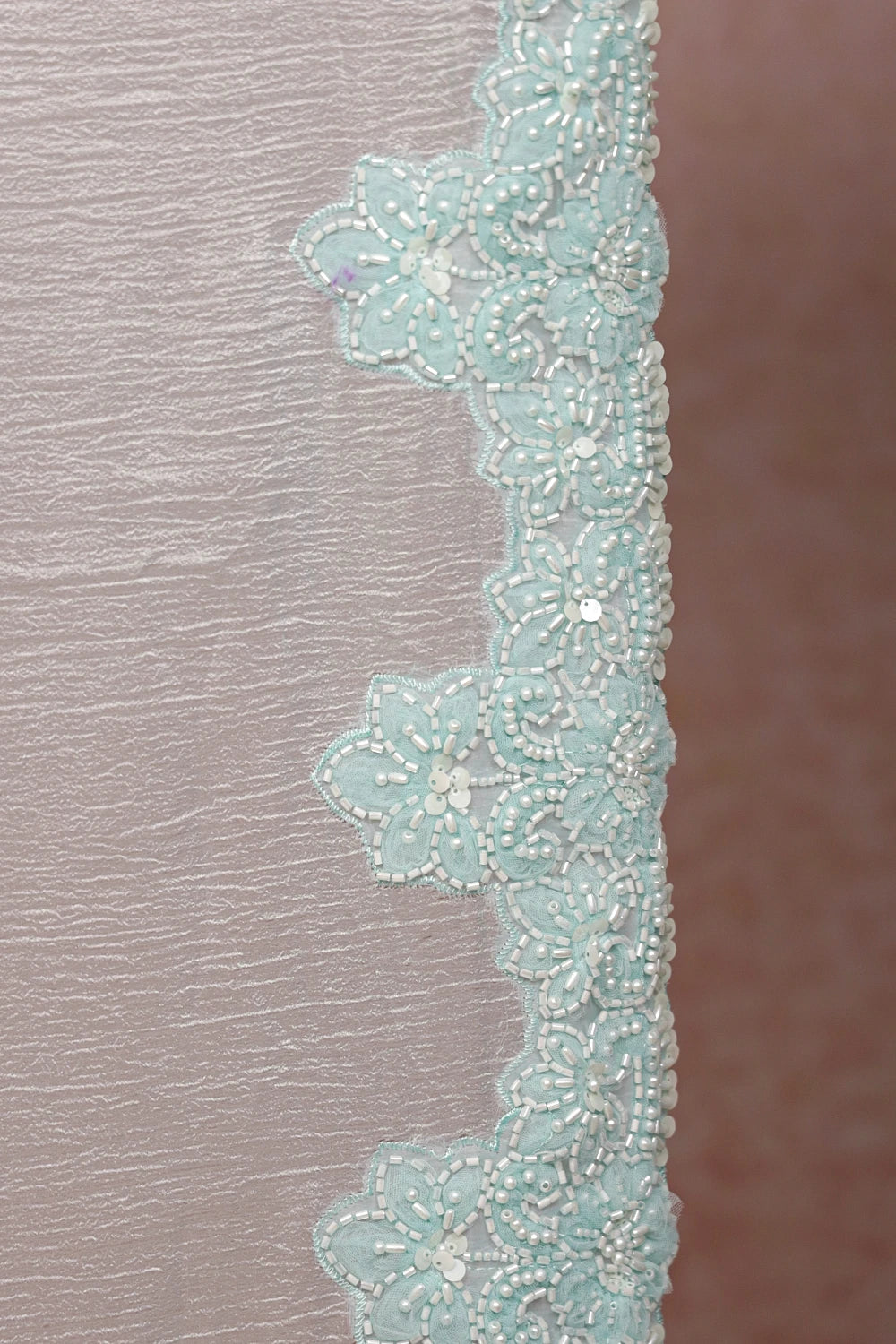 Sky Blue Tissue Organza Saree - Seematti