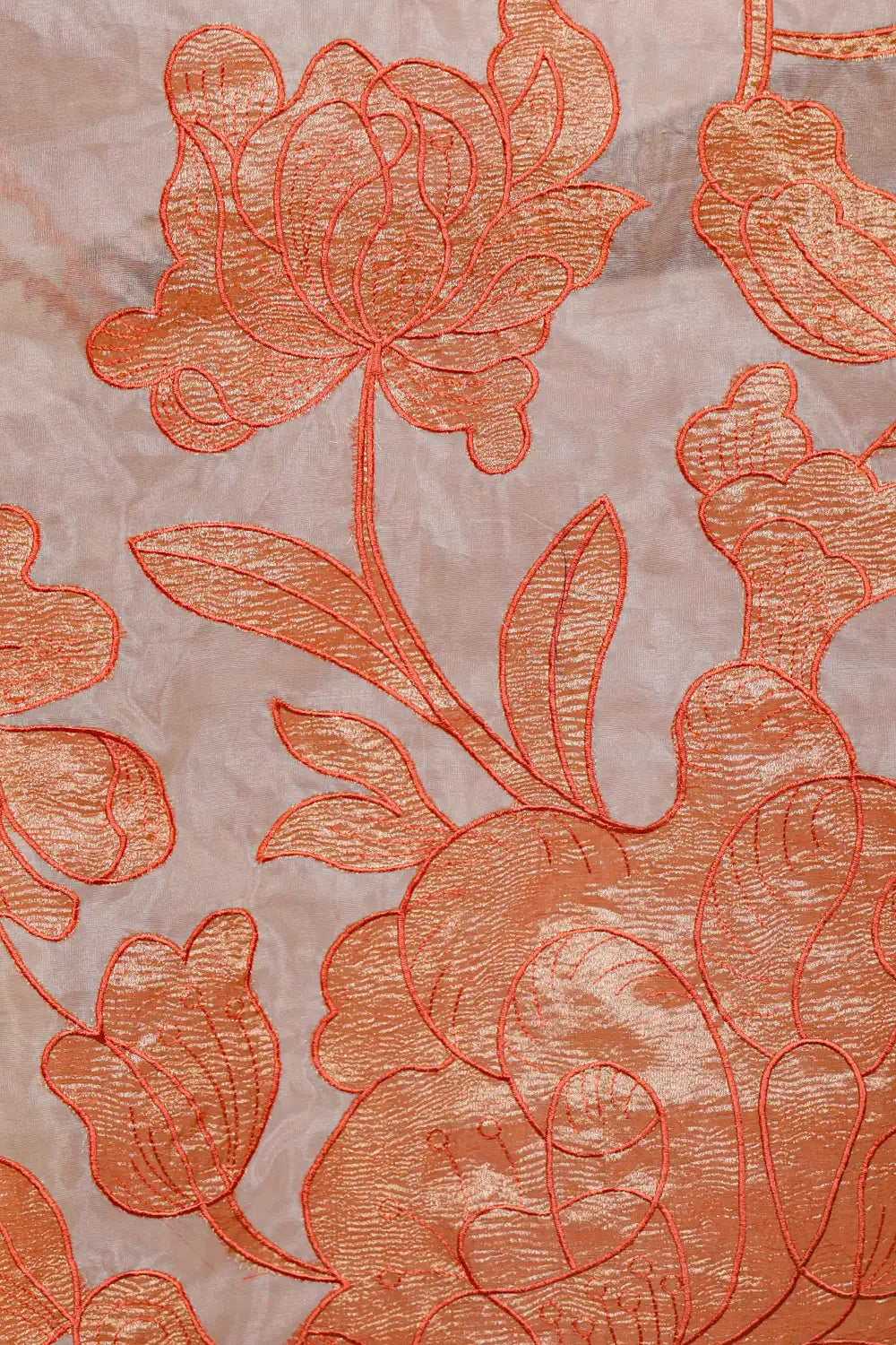 Cream Organza Saree