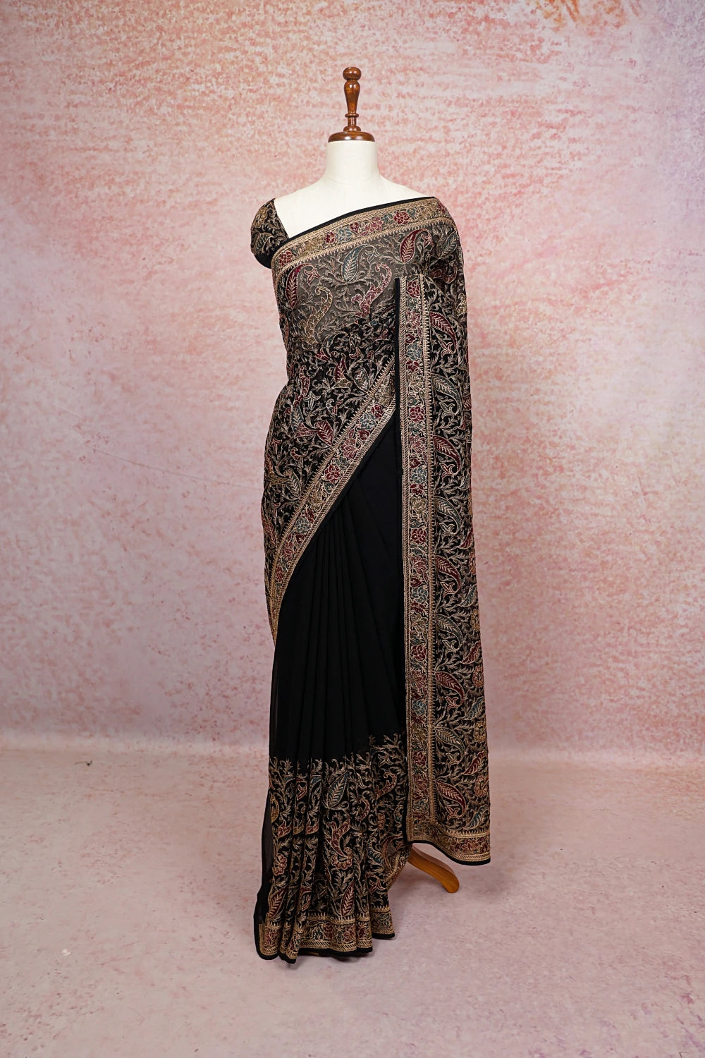 Black Georgette Saree