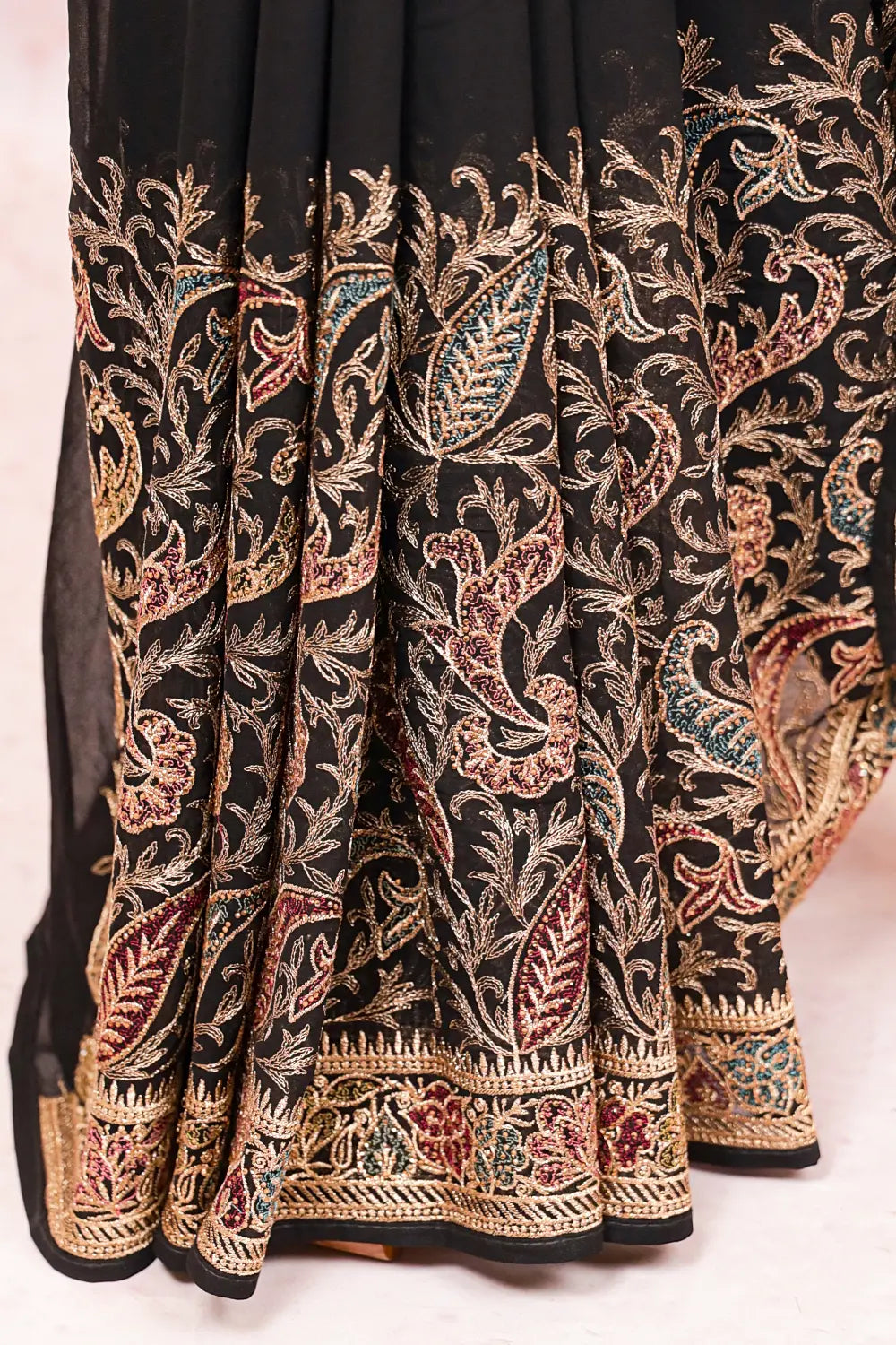 Black Georgette Saree